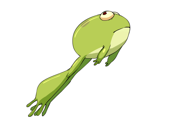 frog in motion